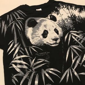 Vtg Panda T shirt Double sided single stitched